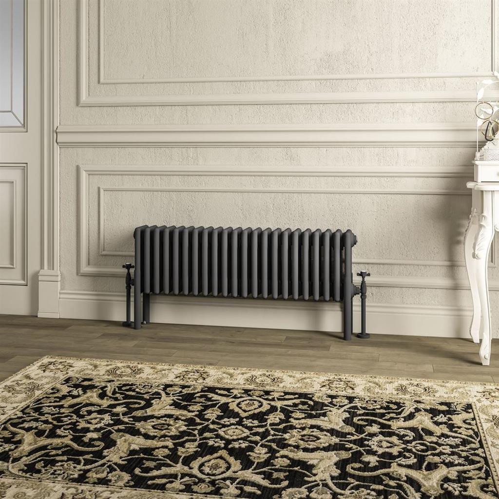 Imperia 4 Column Radiator 300 x 1010mm Matt Anthracite