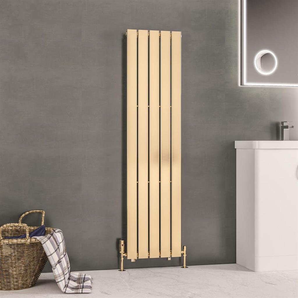 Warrington 1500 x 376 Radiator Type10 Brushed Brass