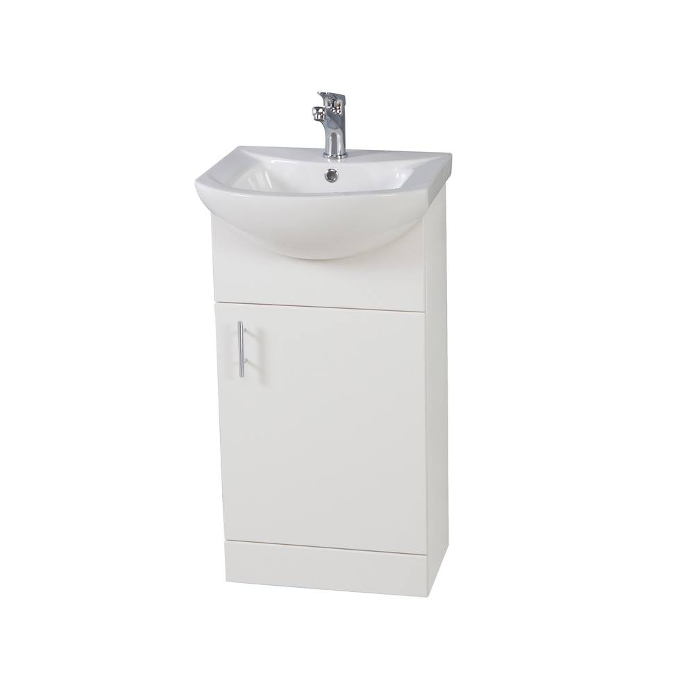 Loval 450mm Freestanding Vanity Unit & Basin - Gloss White
