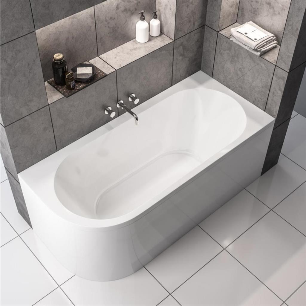 Biscay Double Ended (DE) 1700 x 800 x 440mm 5mm Right hand RH Bath - White
