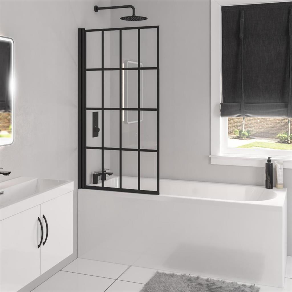 Biscay 1700 x 700 x 440mm Left hand (LH) Straight 5mm Shower Bath - White