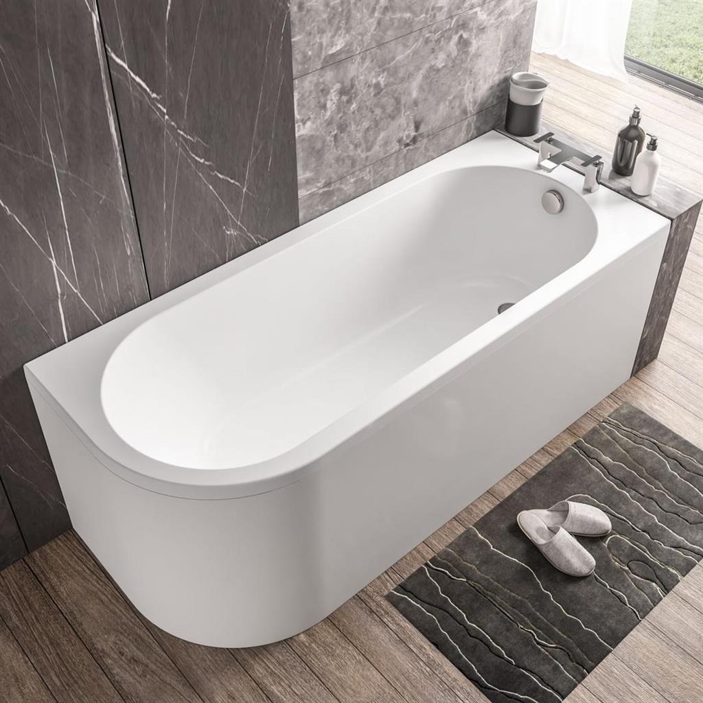 Biscay Single Ended (SE) Right handed (RH) 1700 x 700 x 440mm 5mm Bath - White