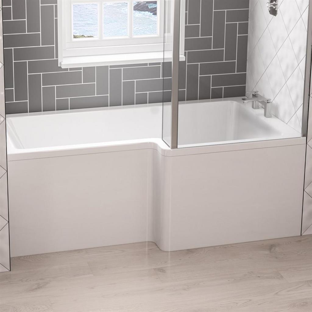 Portland L-Shape Universal Reinforced Beauforte End Panel 750x560mm - White