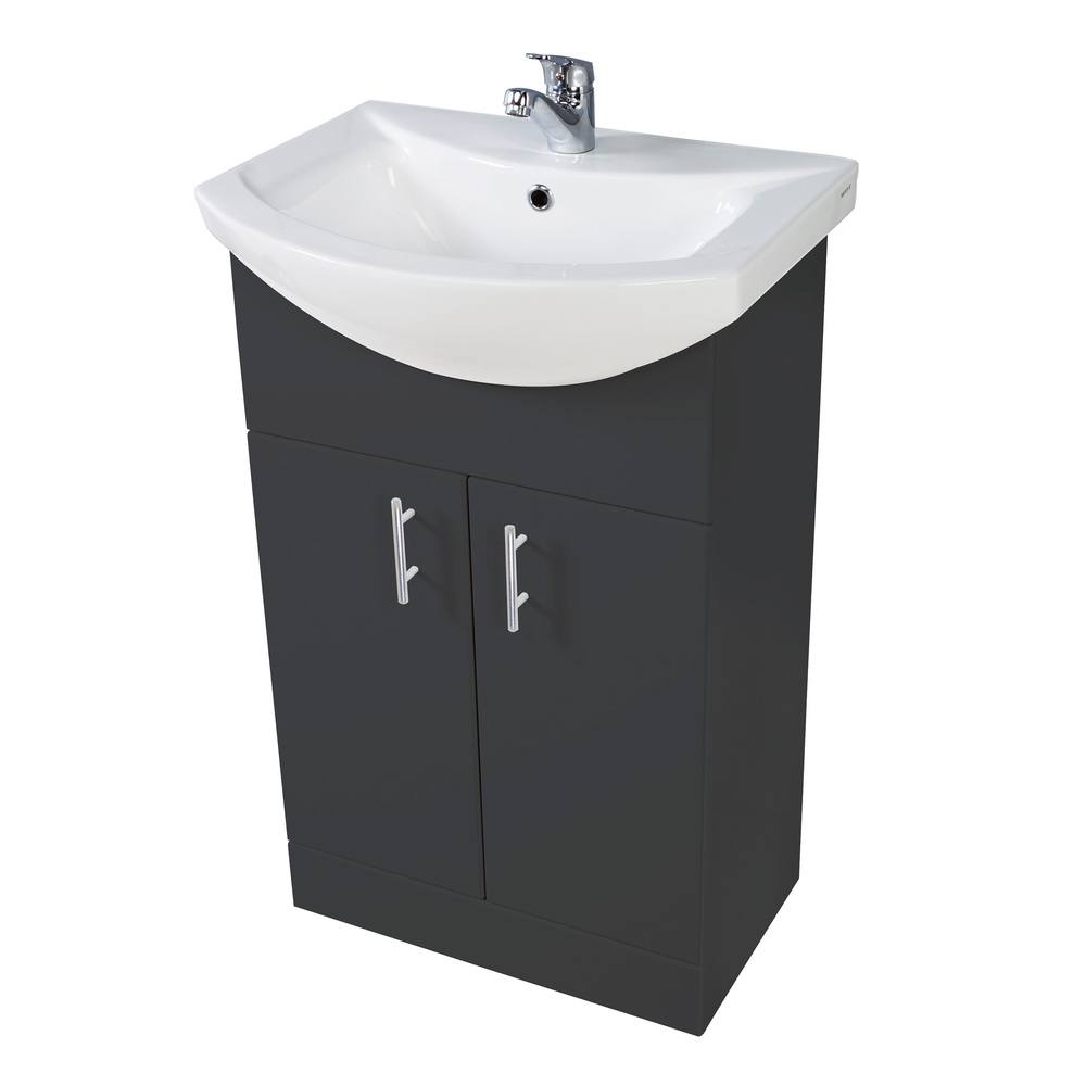 Loval 550mm Freestanding Vanity Unit & Basin - Anthracite