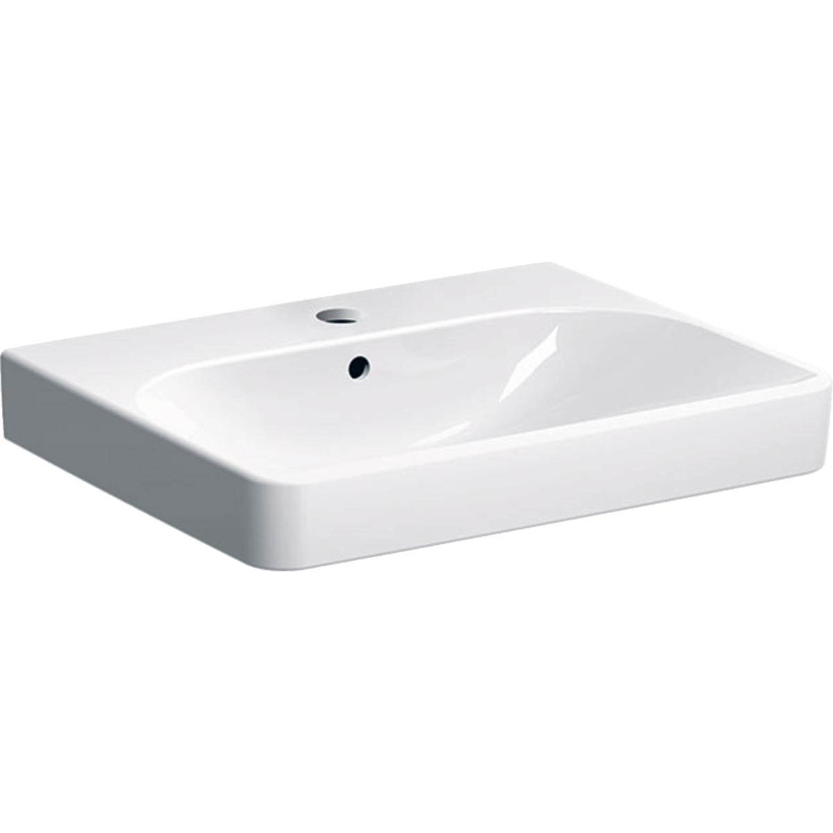 Smyle Square 600mm 1 tap hole washbasin