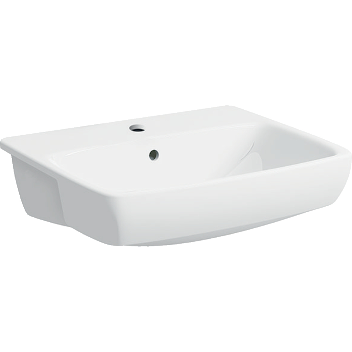 Selnova Square semirecessed washbasin