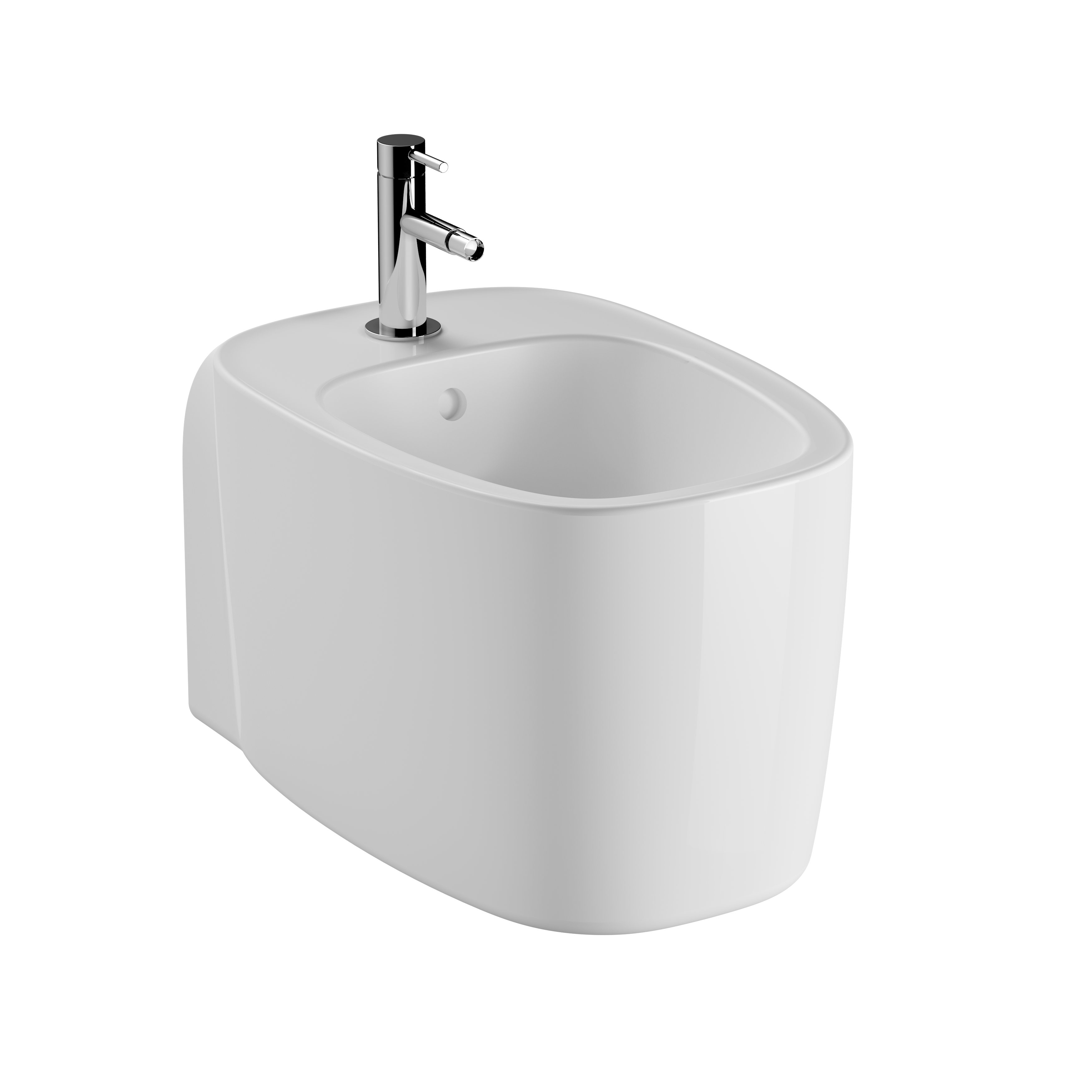 Plural Wall-Hung Bidet - White