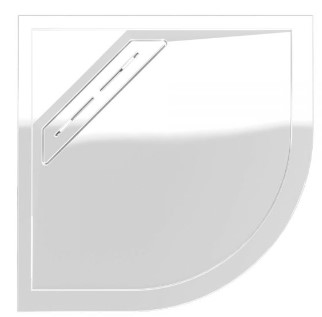 Kudos Connect2 Quad 900 x 900mm Tray & Waste - White Slip Resistant