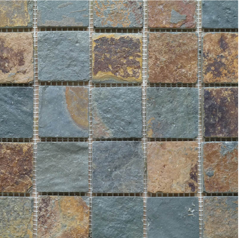 Multicolour Riven (Slate) 48x48mm- Price per m2