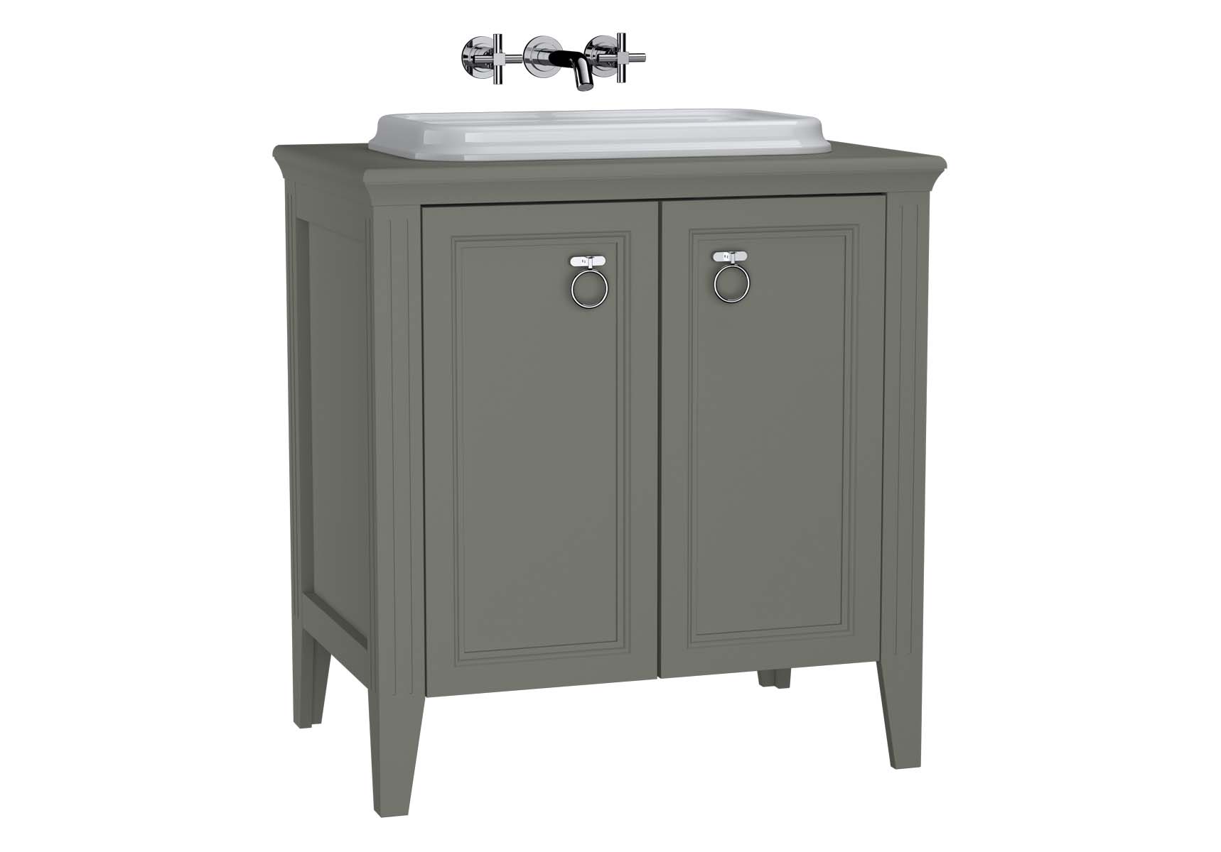 VitrA Valarte Washbasin Unit; 80 cm; with doors and countertop washbasin62169