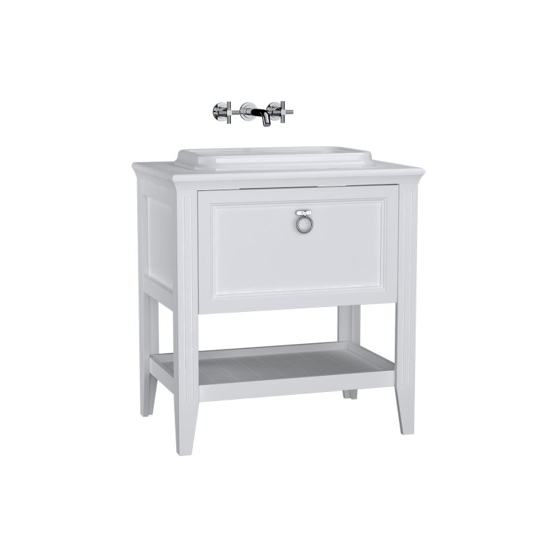 Valarte Washbasin Unit - 80cm - Matt white