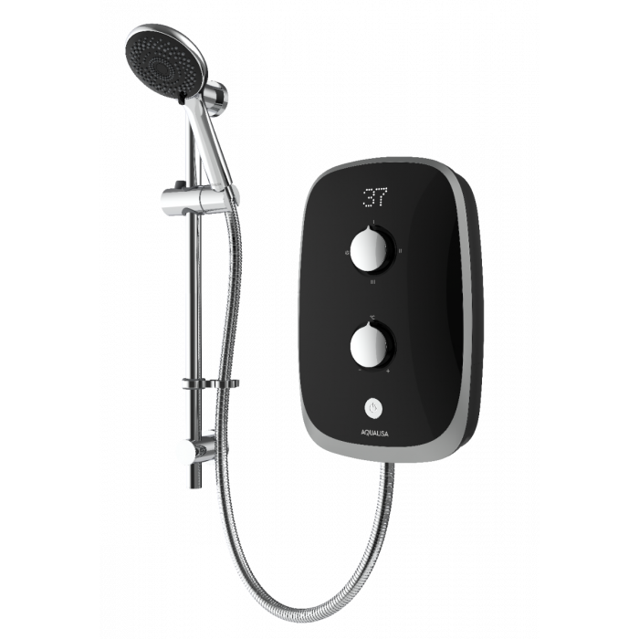 eVOLVE black/satin silver 9.5kW Electric Shower