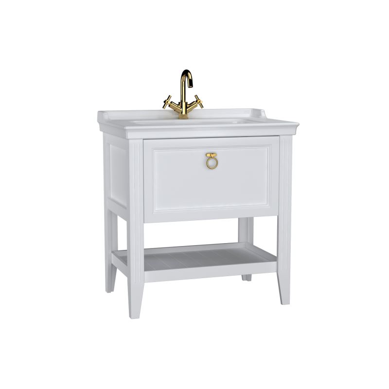 Valarte Washbasin Unit - 80cm - Matt white