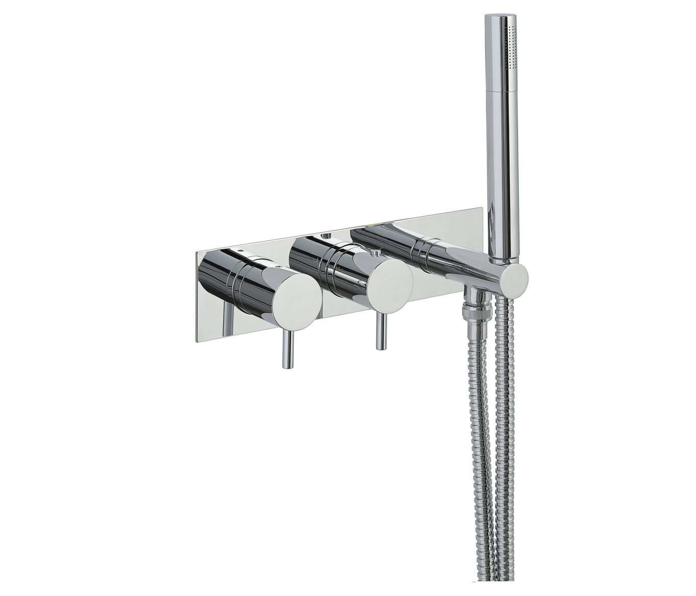 JTP - Florence thermostatic concealed 1 outlet shower valve with an attached handset.