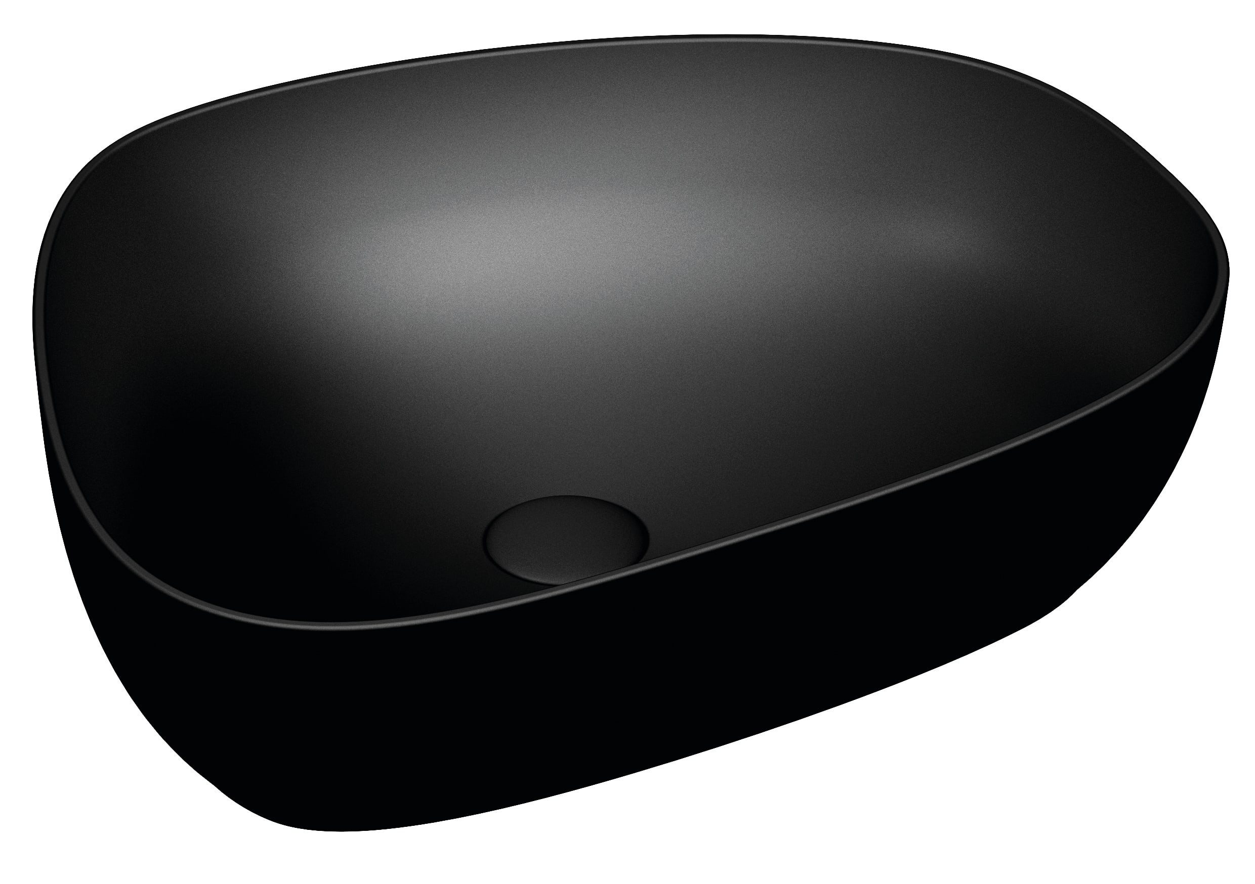 Outline Bowl - Pebble - Matt Black
