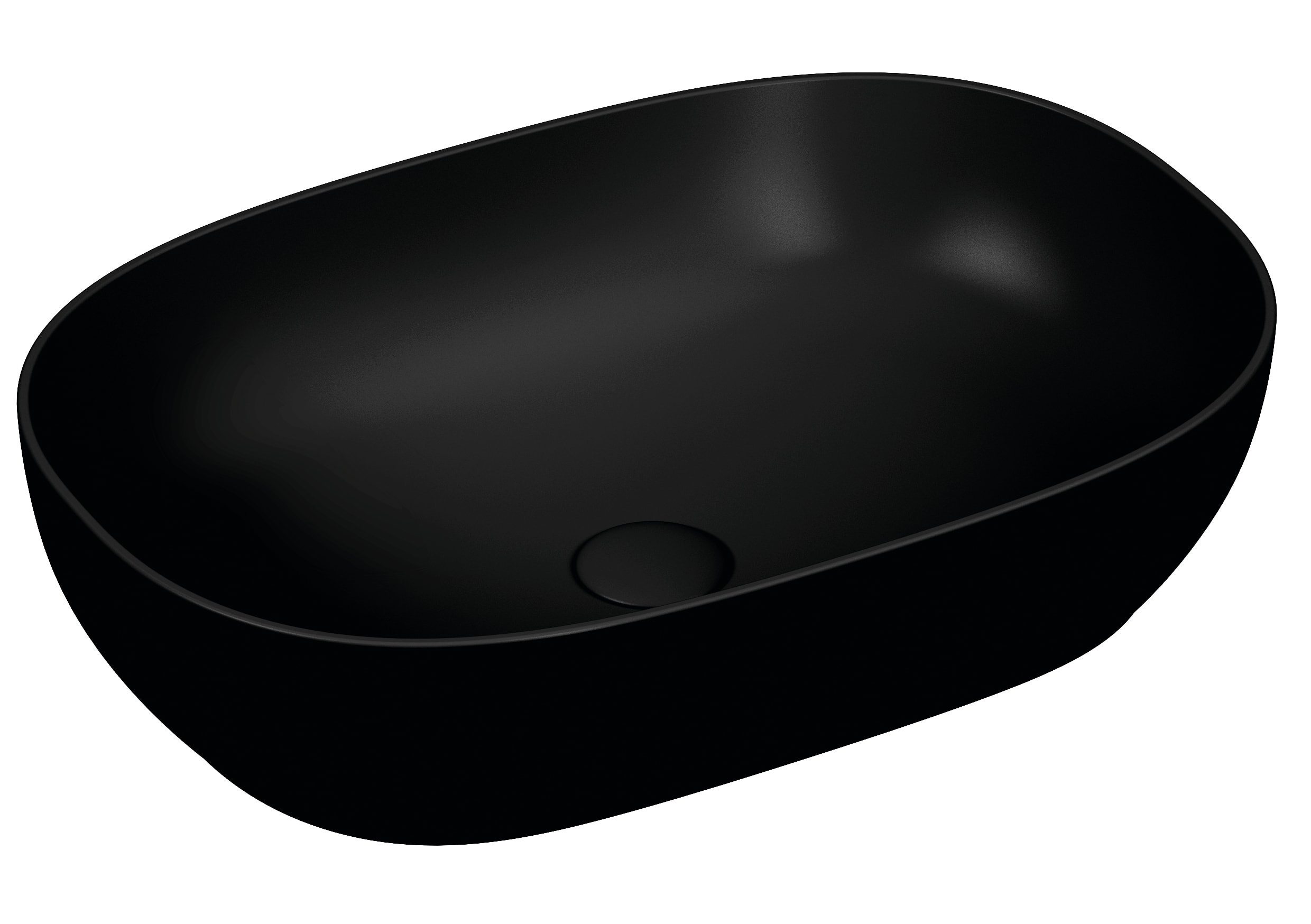 Outline Bowl - Oval - Matt Black