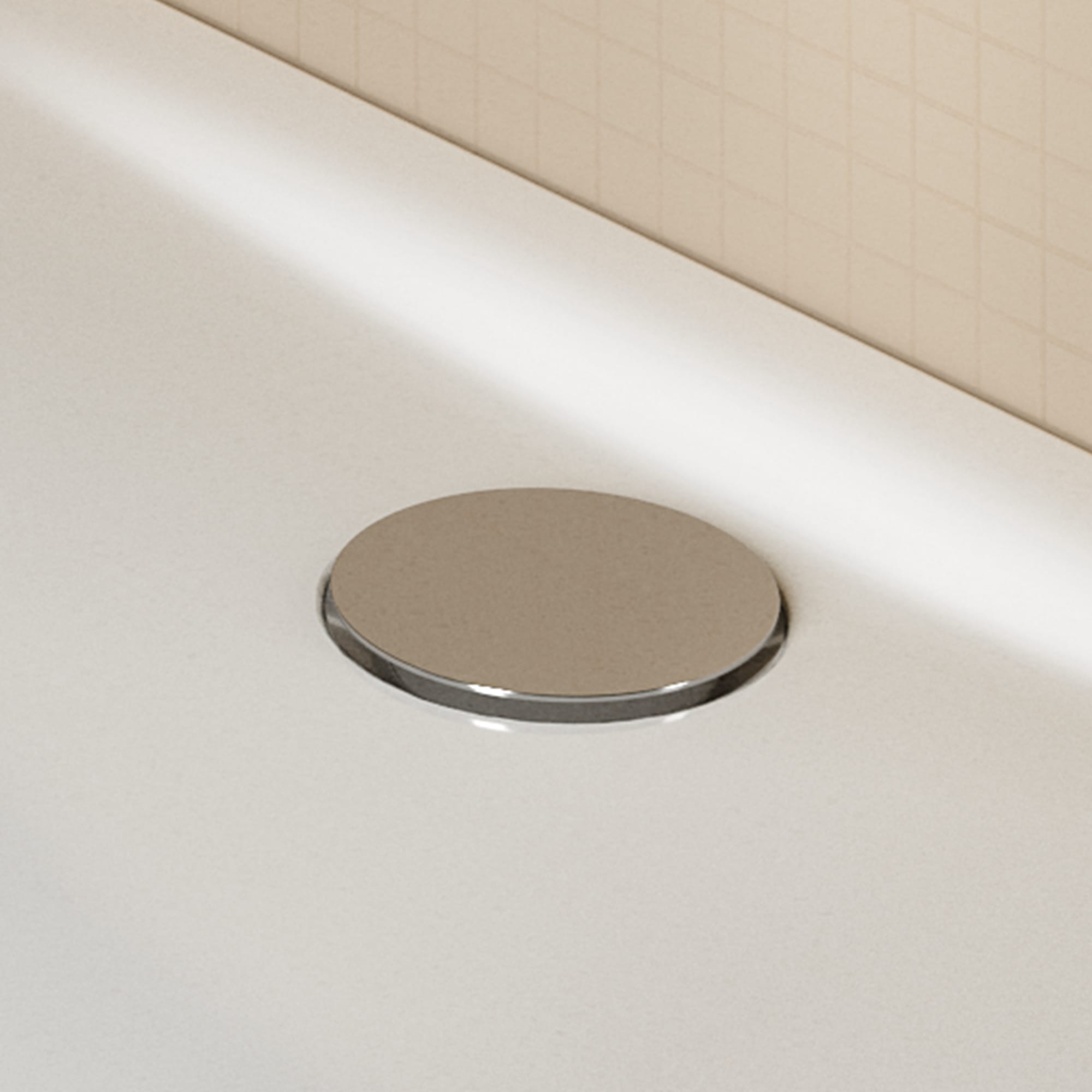 Leaf Shower Tray Siphone 90mm Cover - Chrome