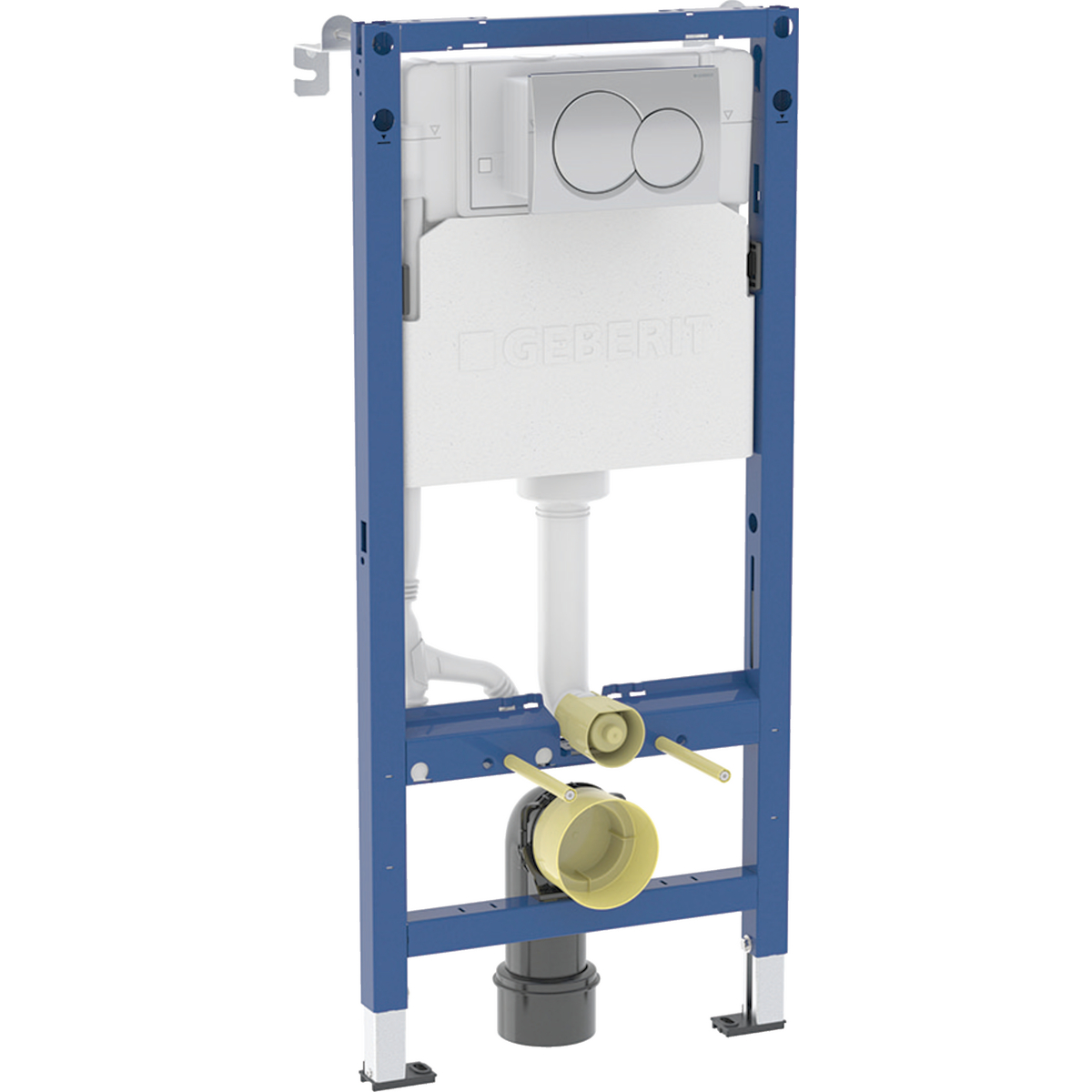 Geberit Alpha 112cmH Frame & Cistern, plus Alpha01 Round Flush Plate