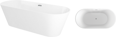 Trojan Hampton Twin Skin 1600 x 800mm Bath - Plain Overflow