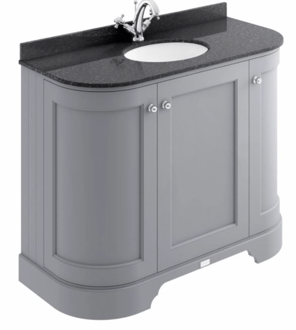 1000MM 3-DOOR CURVED BASIN CABINET