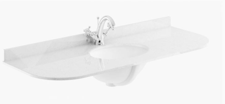 BAYC240 1200MM MARBLE SINGLE BOWL WITH RADIUS 1 TAP HOLE