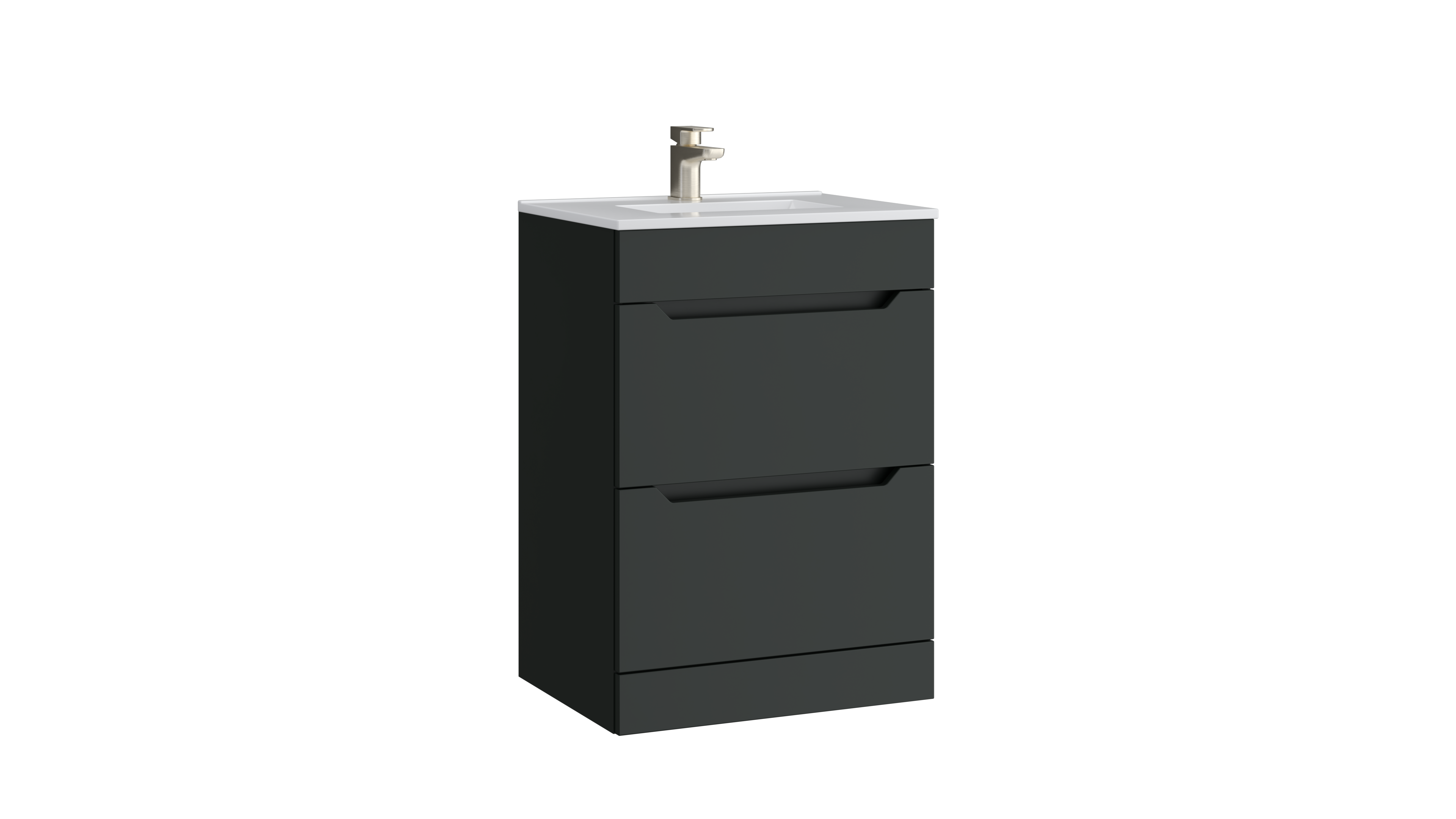 Urban 600mm 2 Drawer Wall Mounted Unit Matt Anthracite