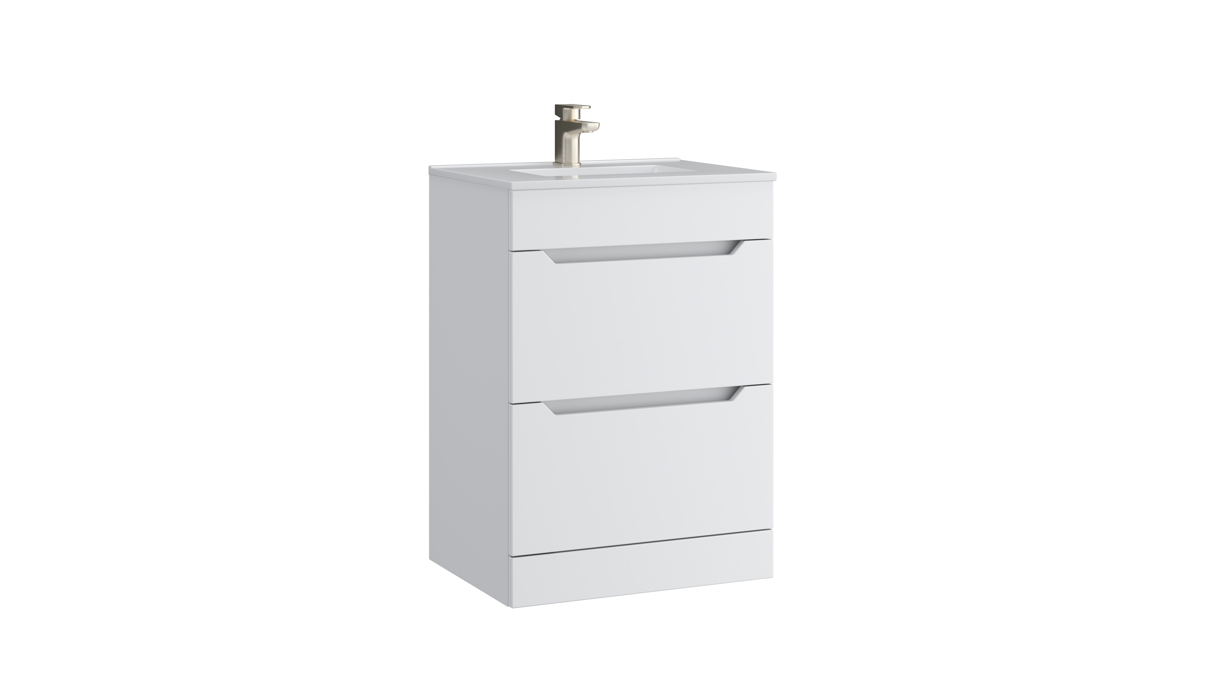Urban 600mm 2 Drawer Floor Standing Unit Matt White