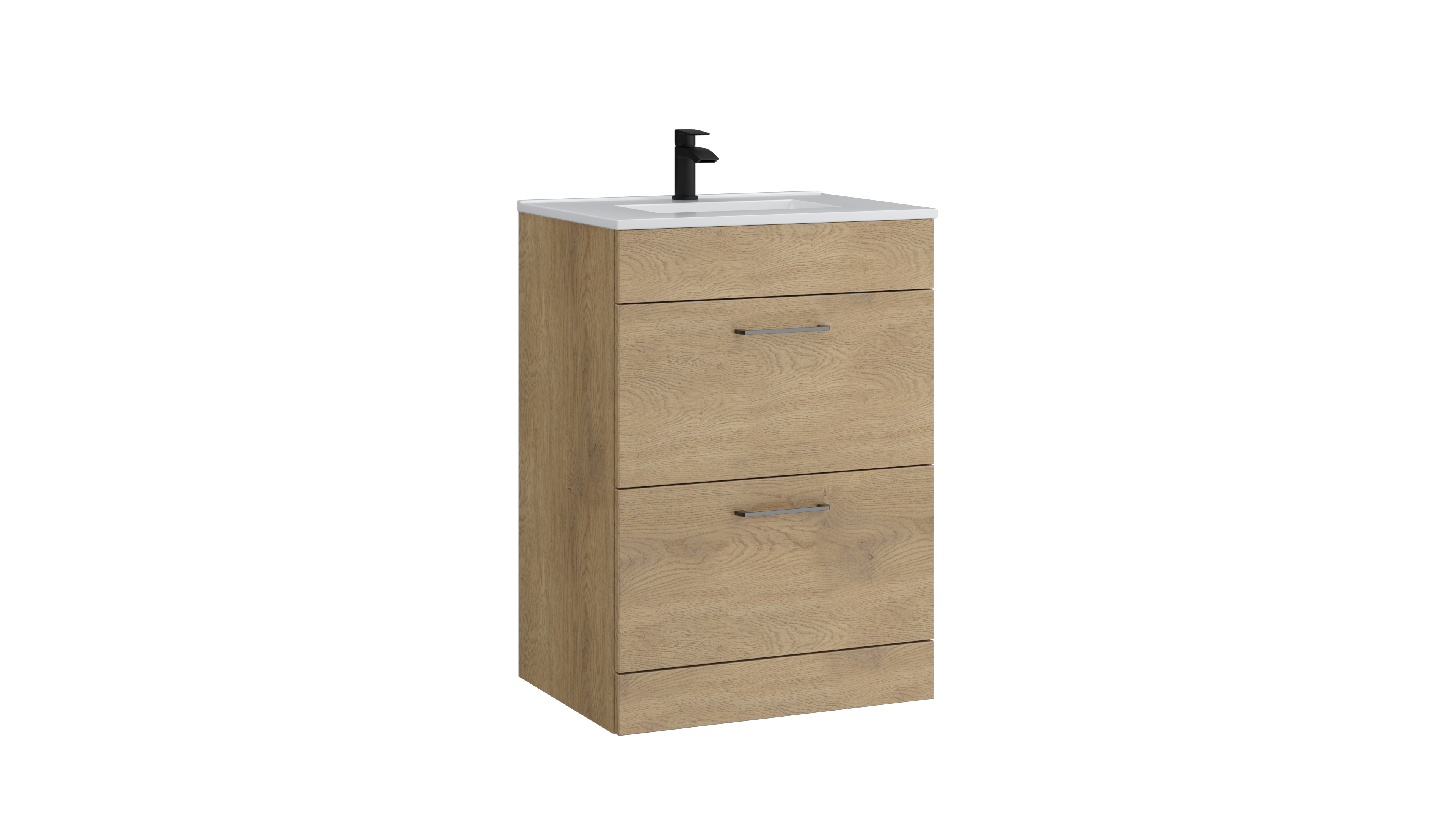 Dove 600mm 2 Drawer Floor Standing Unit Torro Oak