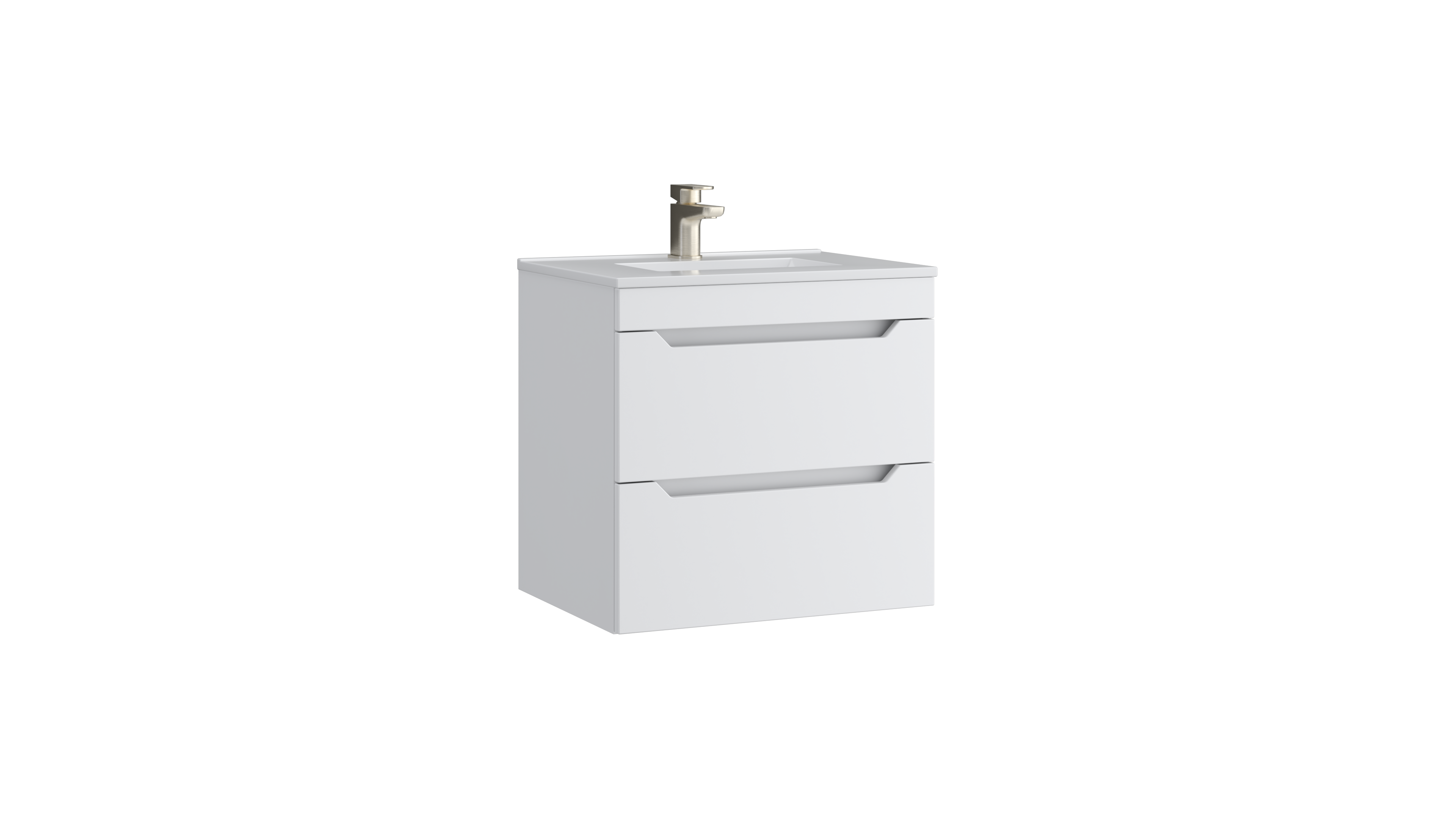 Urban 600mm 2 Drawer Wall Mounted Unit Matt White