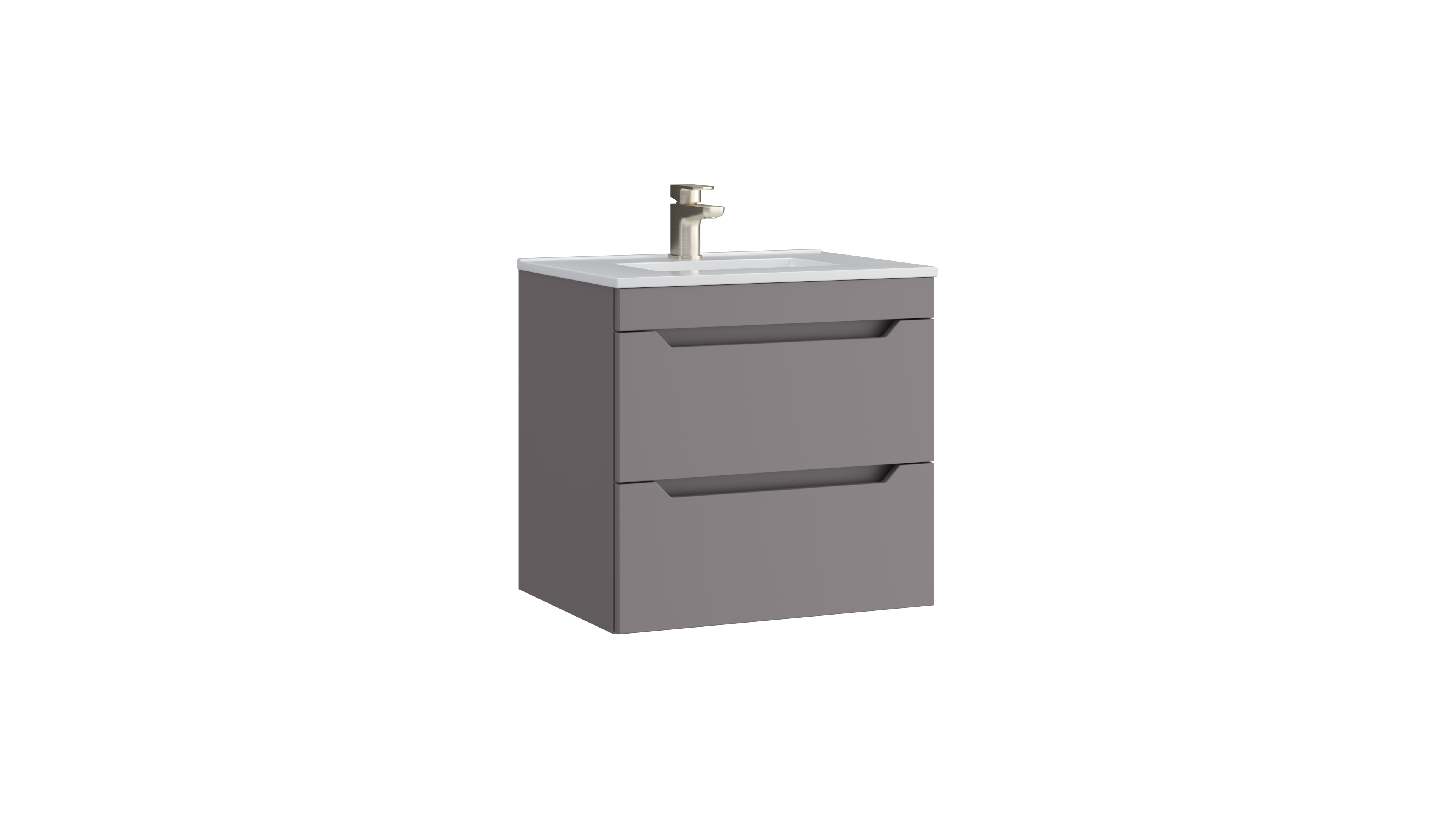 Urban 600mm 2 Drawer Wall Mounted Unit Slate Grey