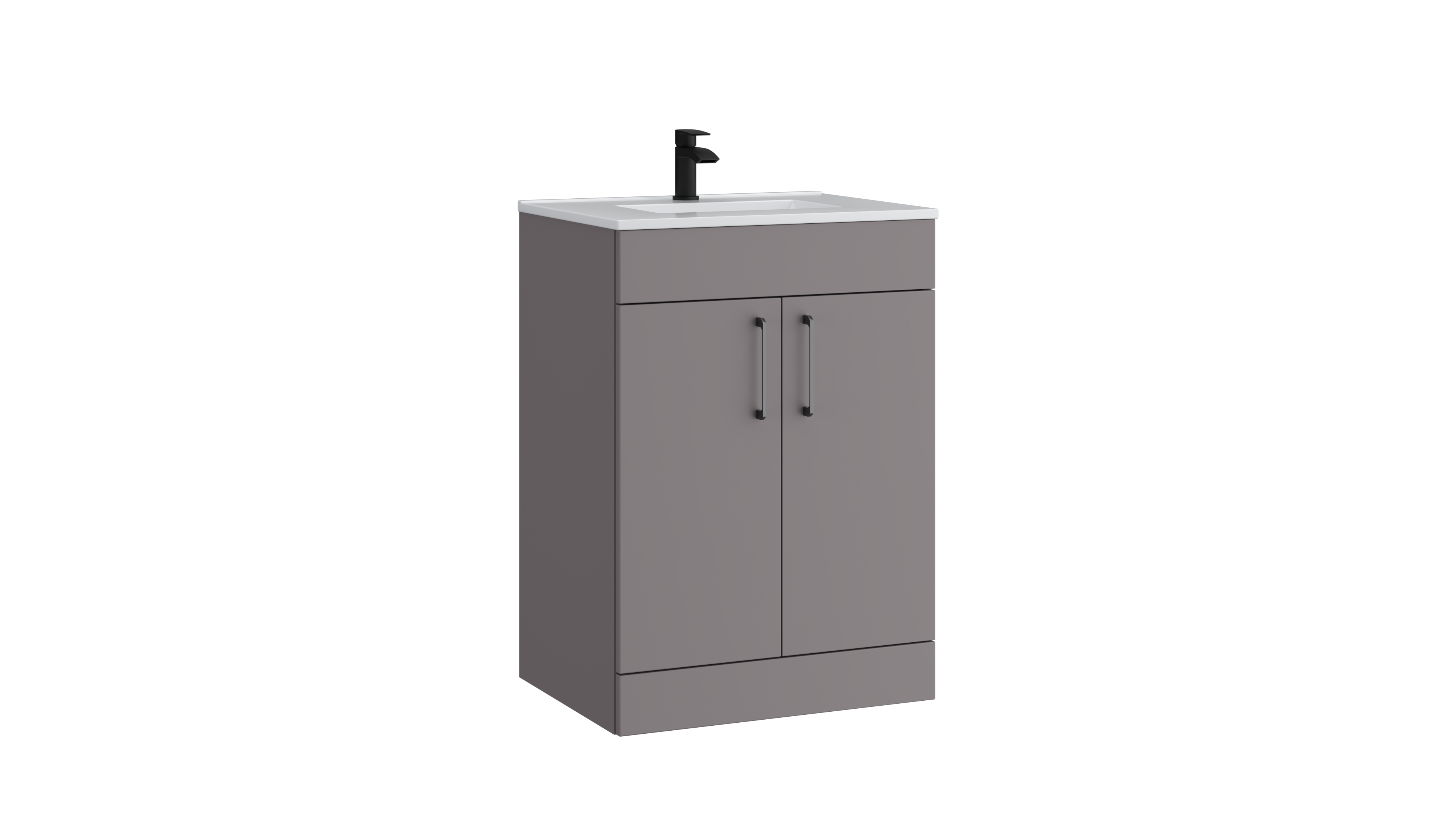 Dove 600mm 2 Door Floor Standing Unit Slate Grey