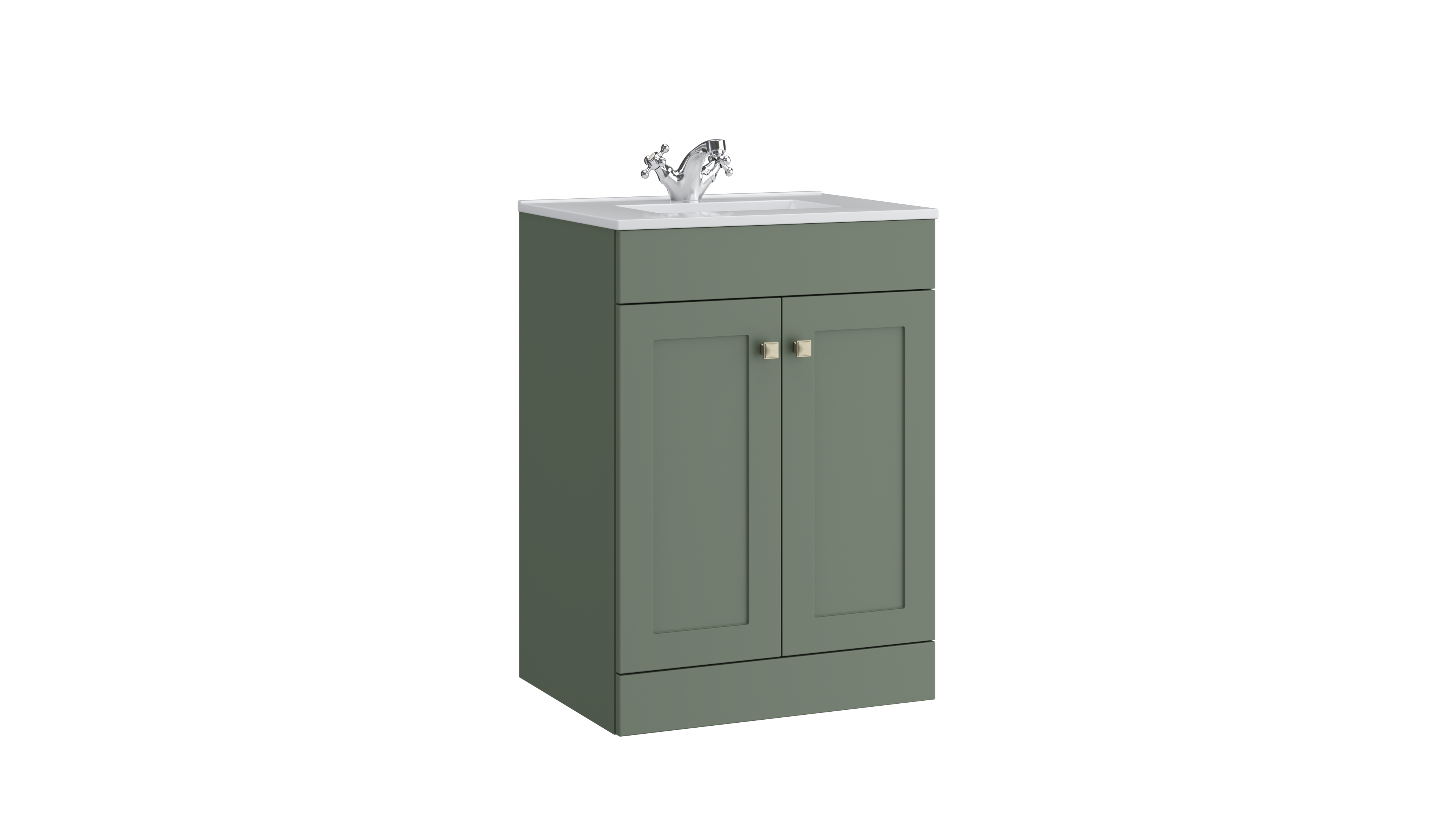 Sanctuary 600mm 2 Door Floor Standing Unit Matt White