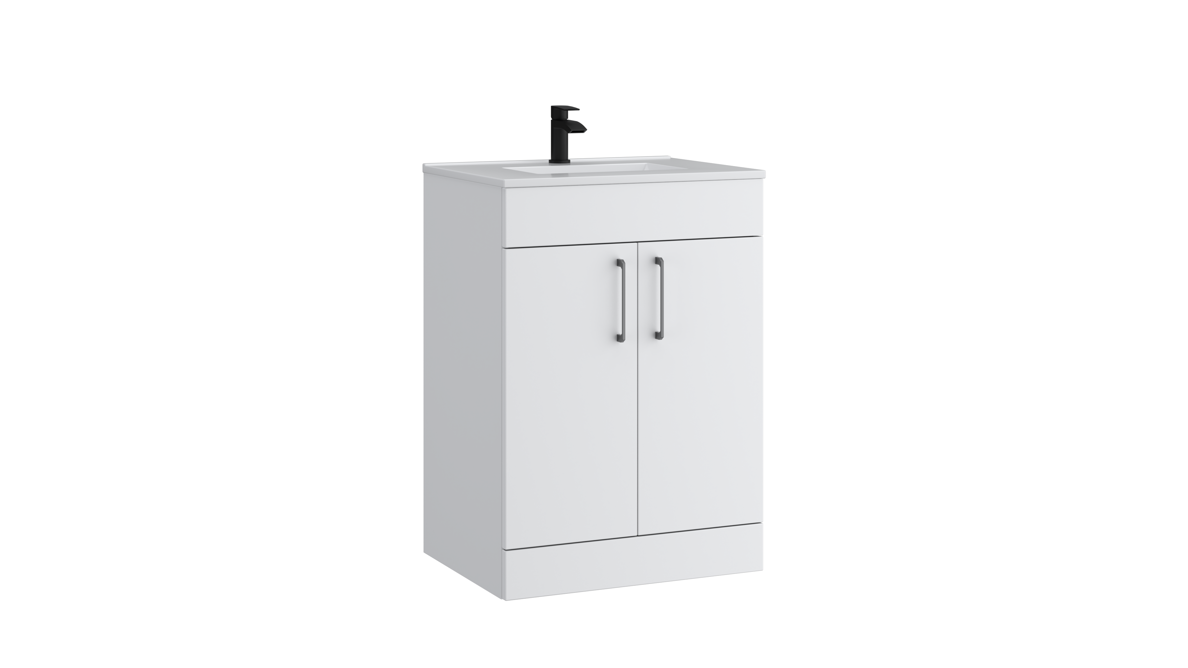 Dove 600mm 2 Door Floor Standing Unit Matt White