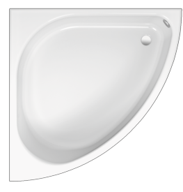 Bette Arco corner bath, built-in pergamon- 140 cm