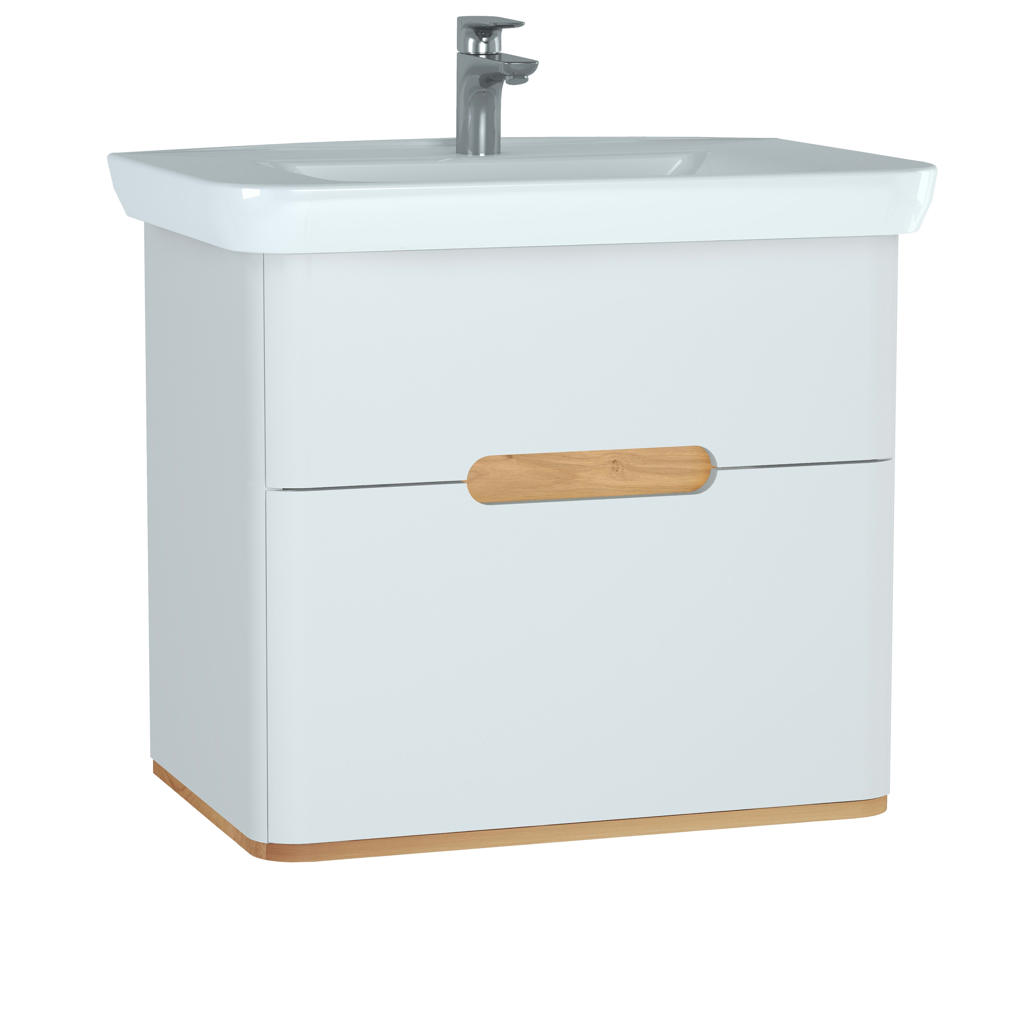 Sento Washbasin Unit - 80 cm - Matt white
