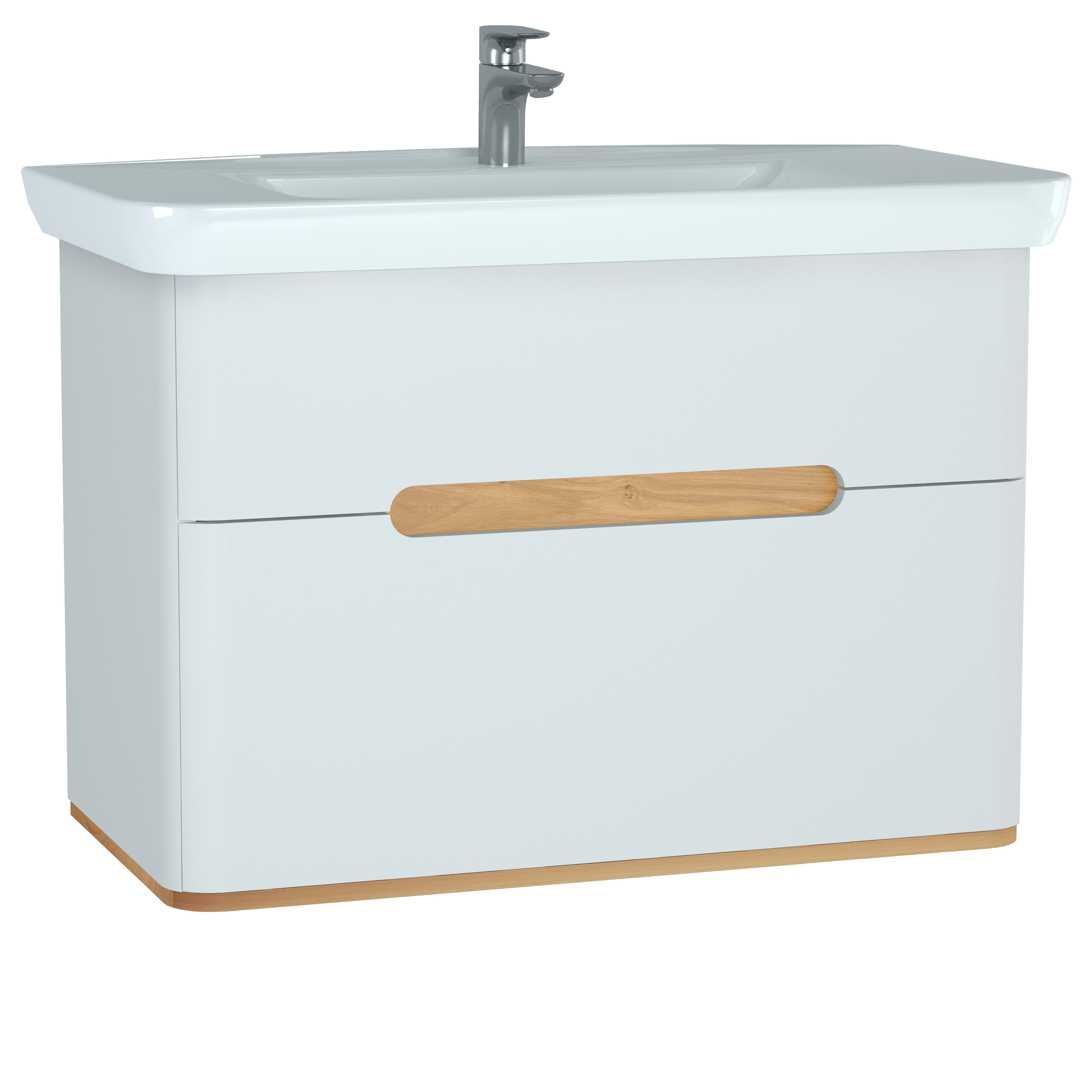 Sento Washbasin Unit - 100 cm - Matt white
