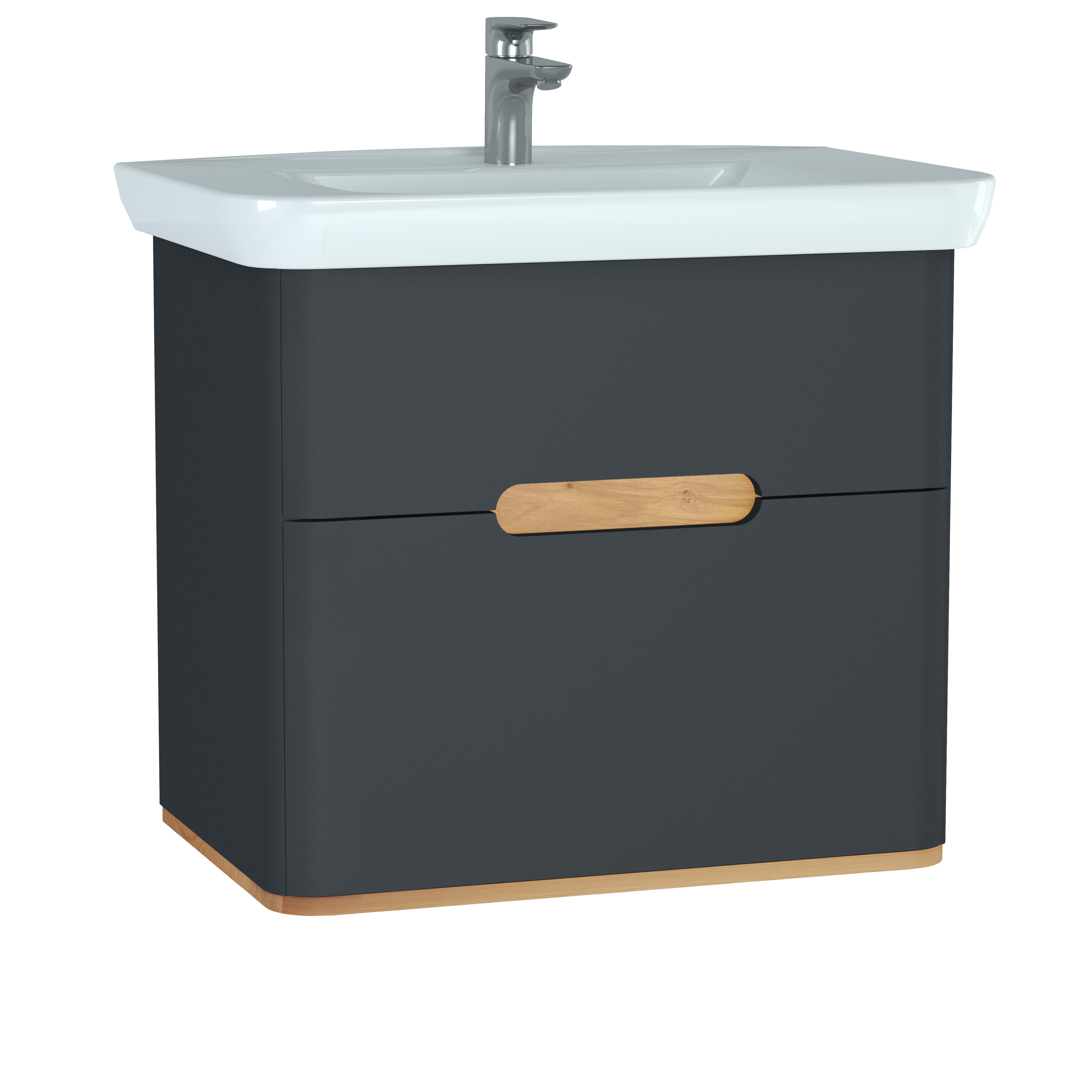 Sento Washbasin Unit - 80 cm - Matte Anthracite