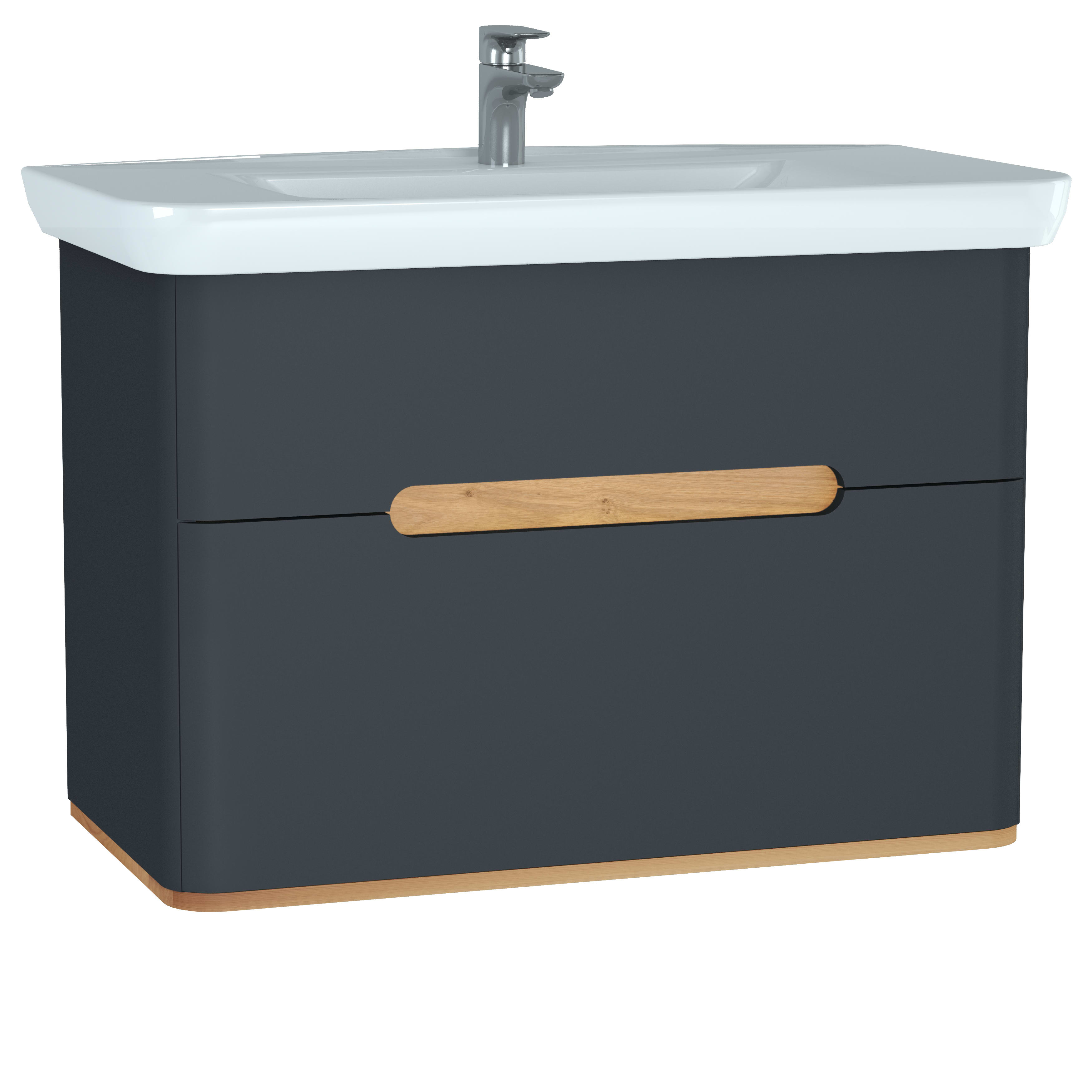 Sento Washbasin Unit - 100 cm - Matte Anthracite