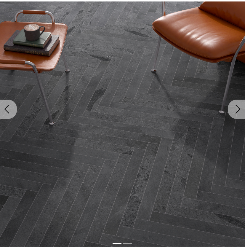 Brazilian Black Herringbone Calibrated Riven 60x600x10mmPrice per m2