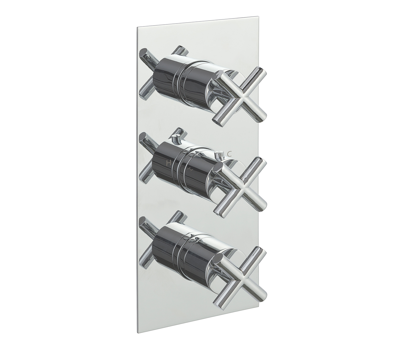 Solex thermostatic concealed 3 outlet shower valve, vertical MP 0.5
