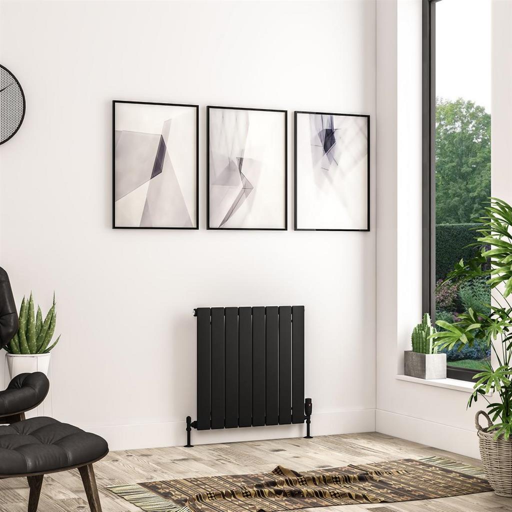 Addington II Radiator 600 x 596 Type10 Matt Black