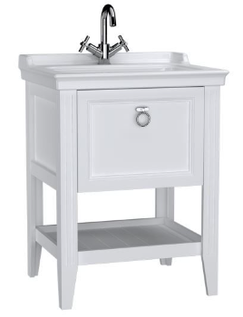VitrA Valarte Washbasin Unit; 65 cm; with drawer 1 tap hole;Matt White