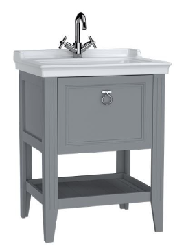 VitrA Valarte Washbasin Unit; 65 cm; with drawer 1 tap hole; Matte Grey 62178