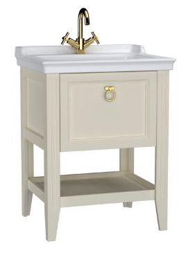 VitrA Valarte Washbasin Unit; 65 cm; with drawer 1 tap hole; Matte Ivory