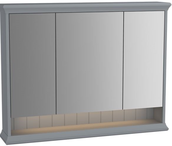 Valarte Mirror Cabinet 100cm Matt Grey