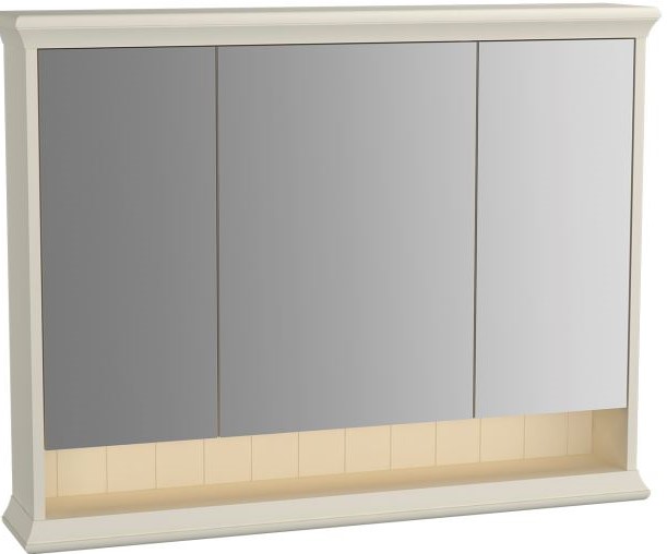 Valarte Mirror Cabinet 100cm-Matt Ivory
