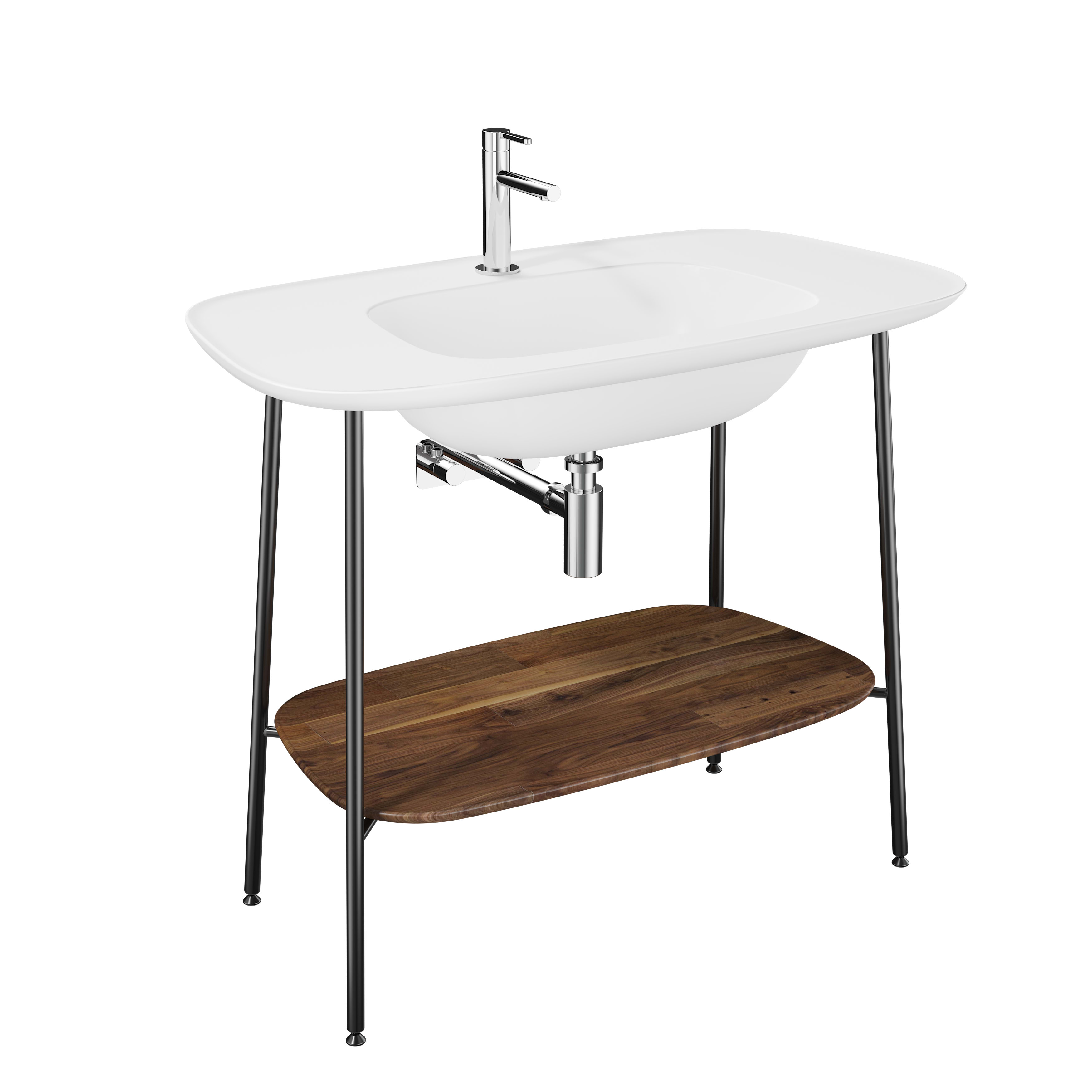 Plural Washbasin Unit - Dark Oak