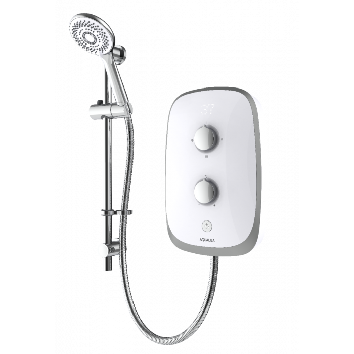 eVOLVE white/satin silver 9.5kW Electric Shower