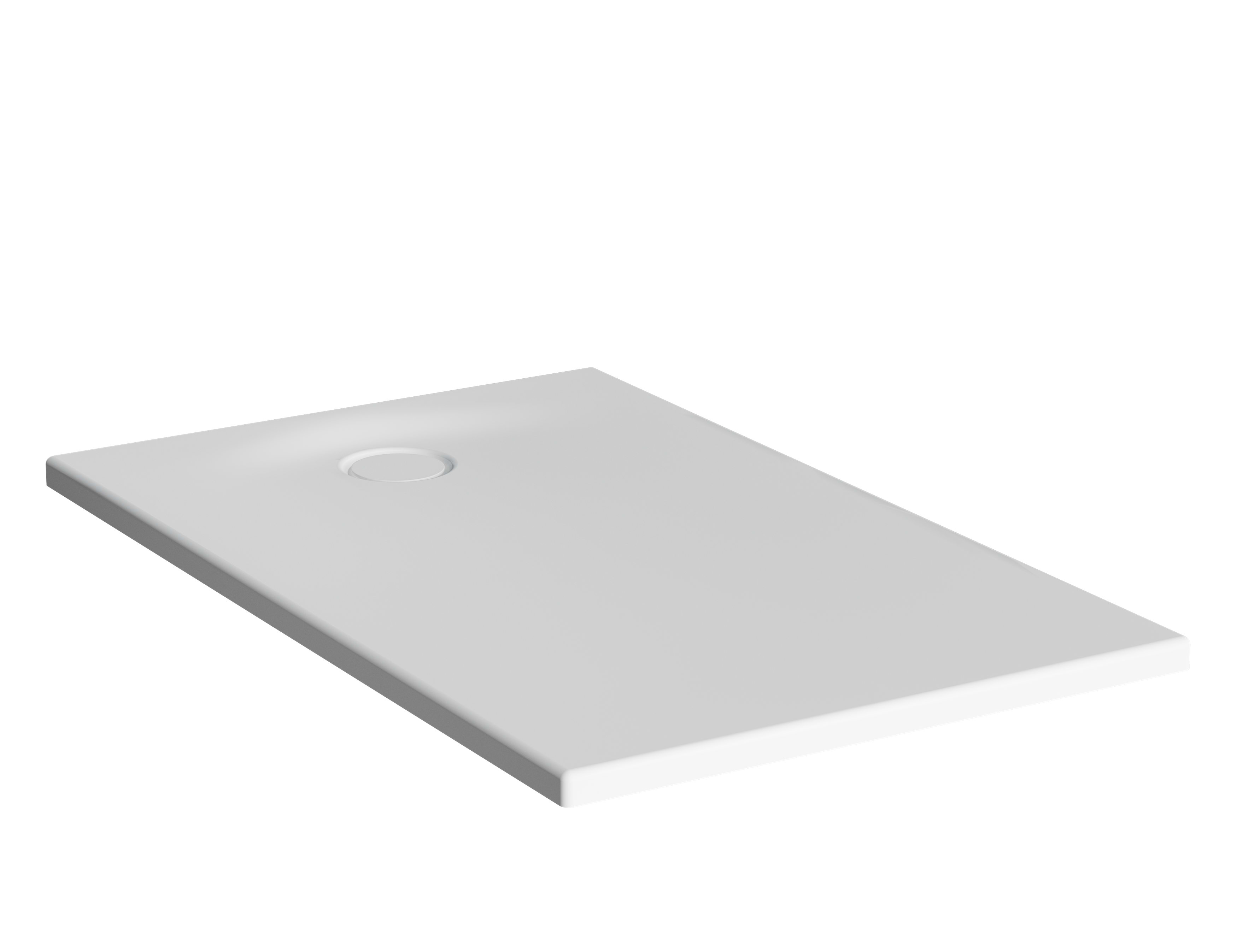 Leaf Rectangle Shower Tray - 100x75cm - Textured White