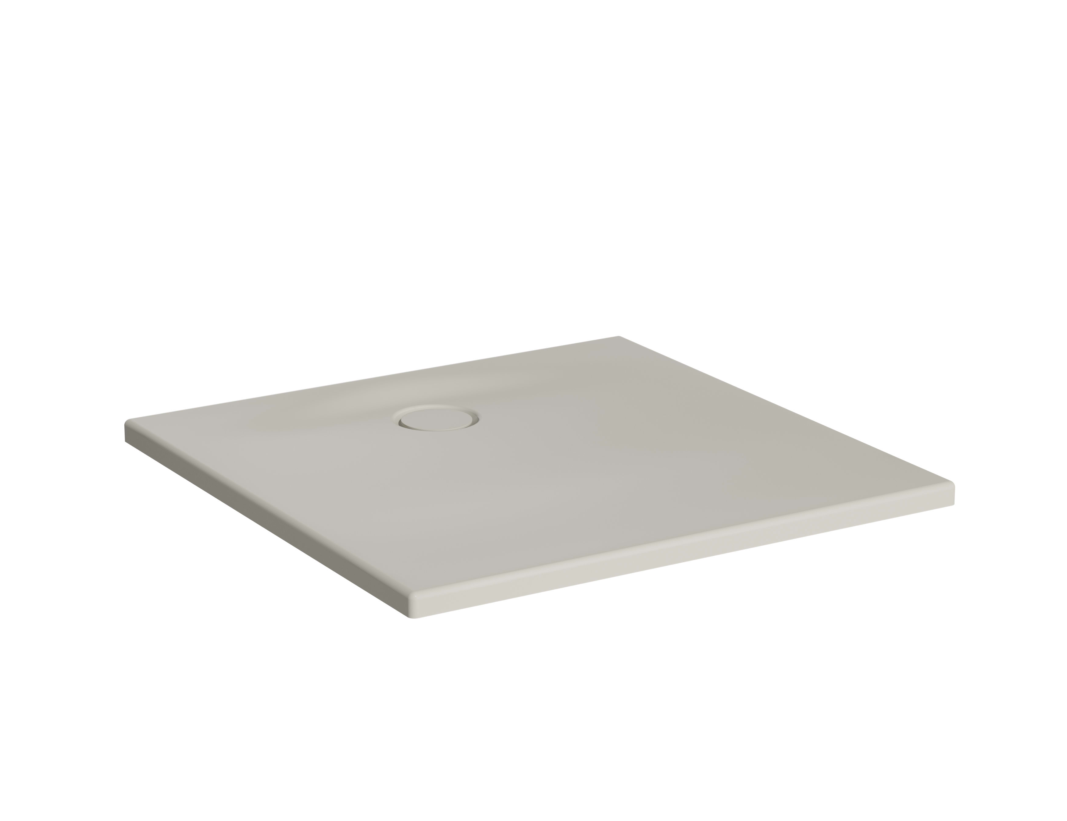 Leaf Square Shower Tray - 80x80cm - Textured Taupe